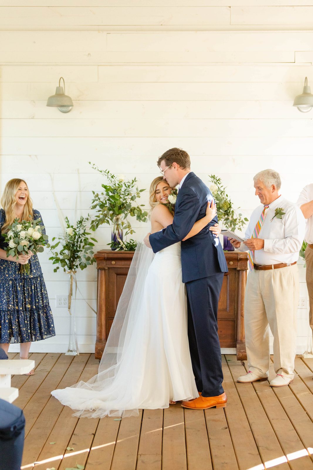 A couple at The Chapel at Gruene
